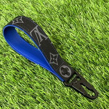 Load image into Gallery viewer, Black on Blue Keychain
