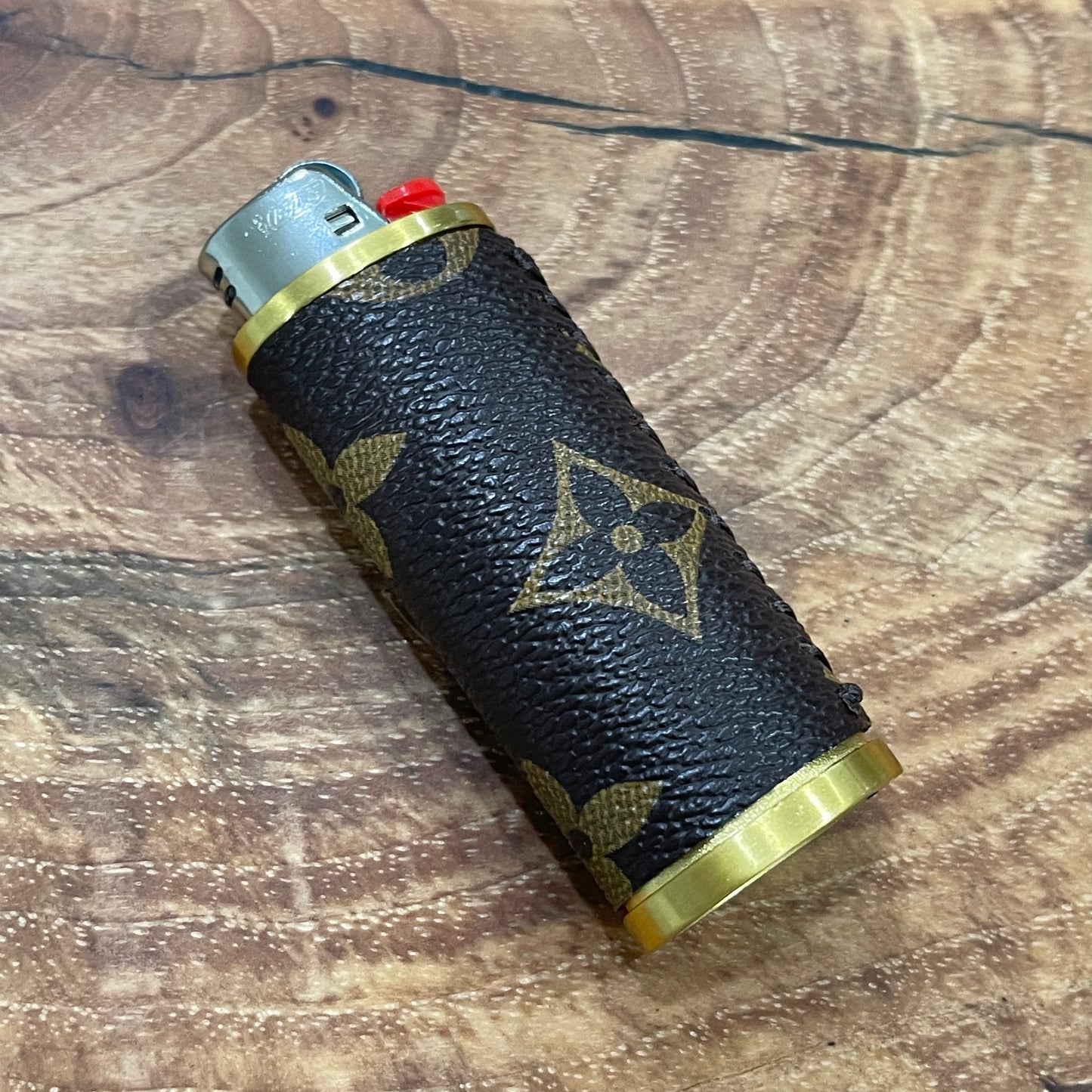 Brown on Gold Lighter Case