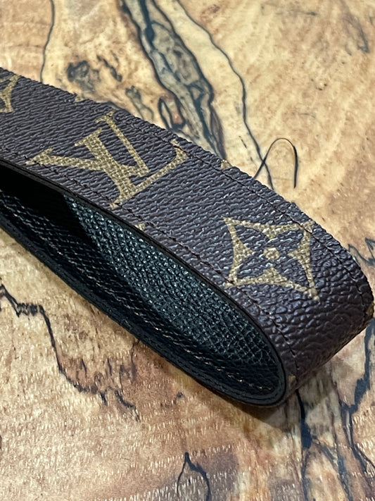 Brown Monogram Full Strap Swivel Keychain