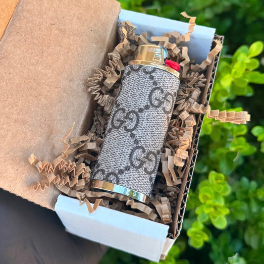 GG Brown x Silver Lighter Case