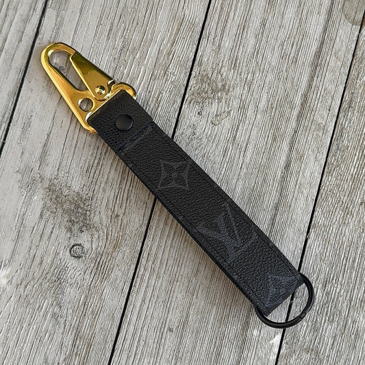 Black Gold Plated Clip Keychain