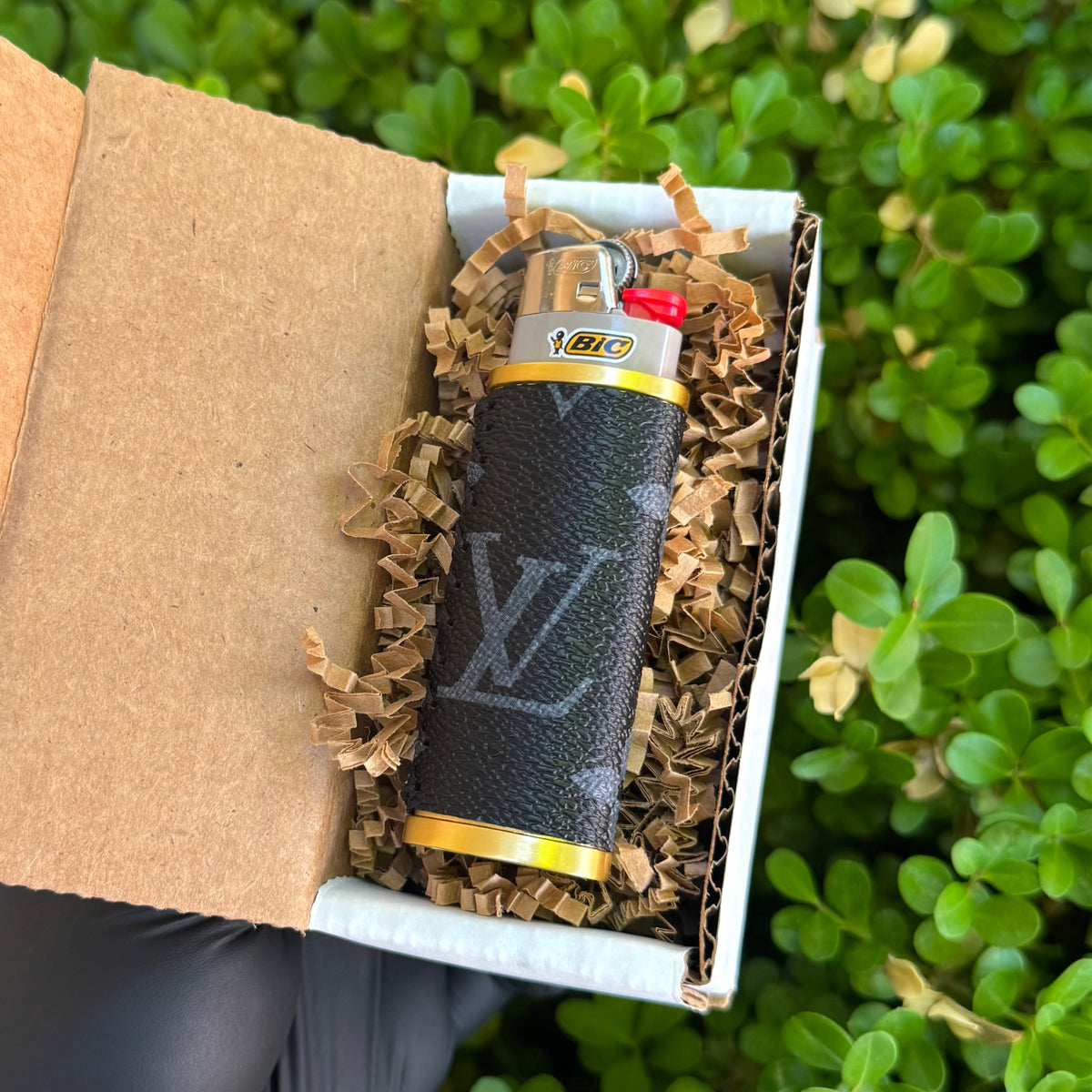 Black x Gold Lighter Case