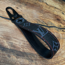Load image into Gallery viewer, Custom Order- Black x Black Keychain Red Stitching
