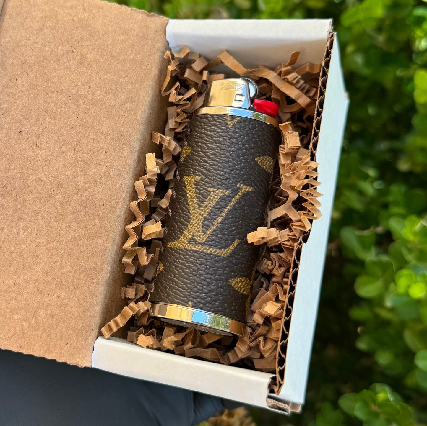 Brown x Silver Lighter Case