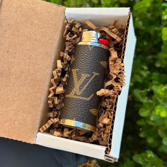 Brown x Silver Lighter Case