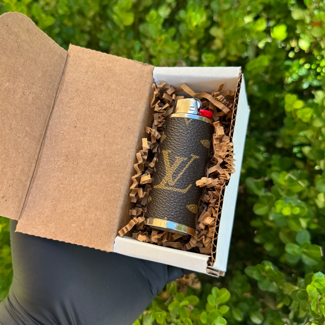 Brown x Silver Lighter Case