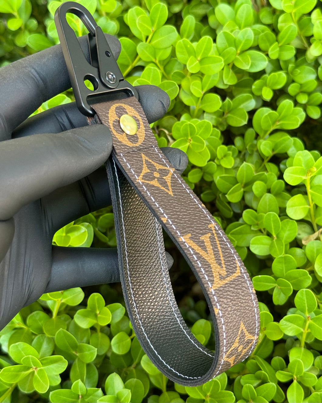 Brown on Black Keychain