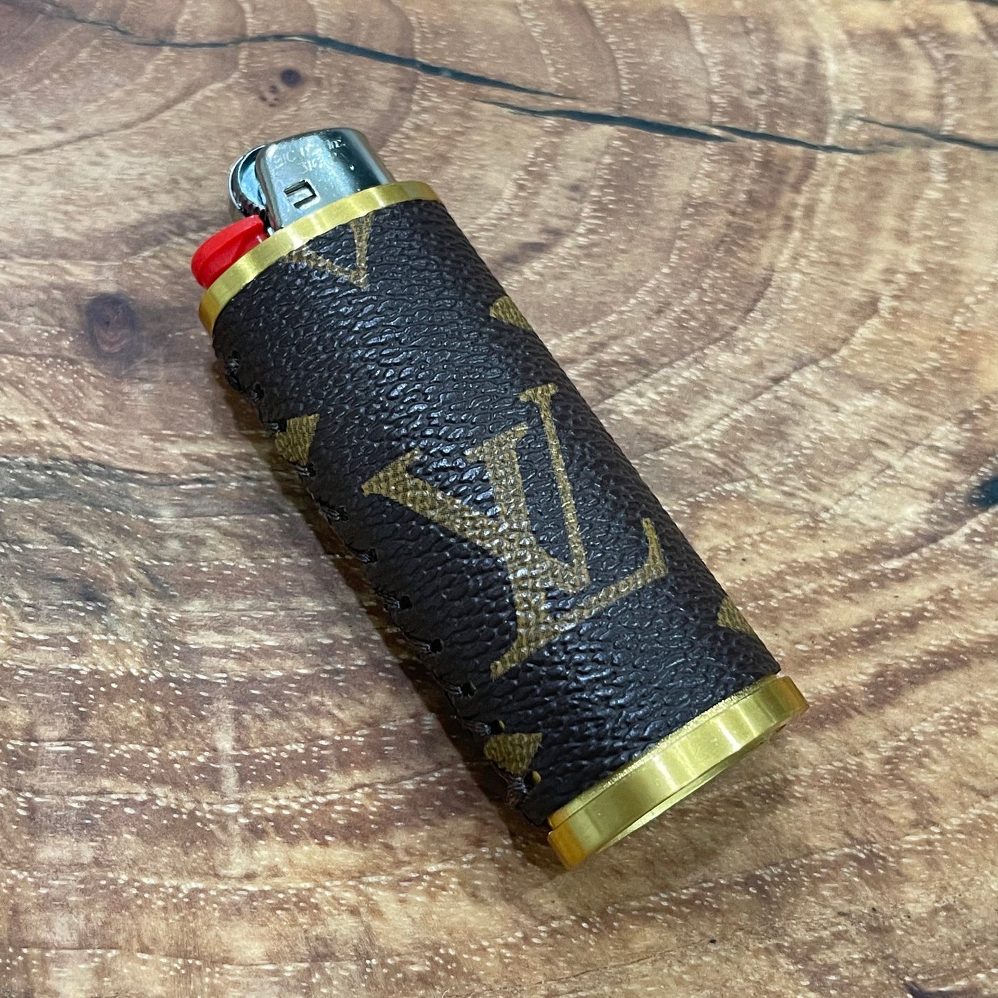 Brown on Gold Lighter Case