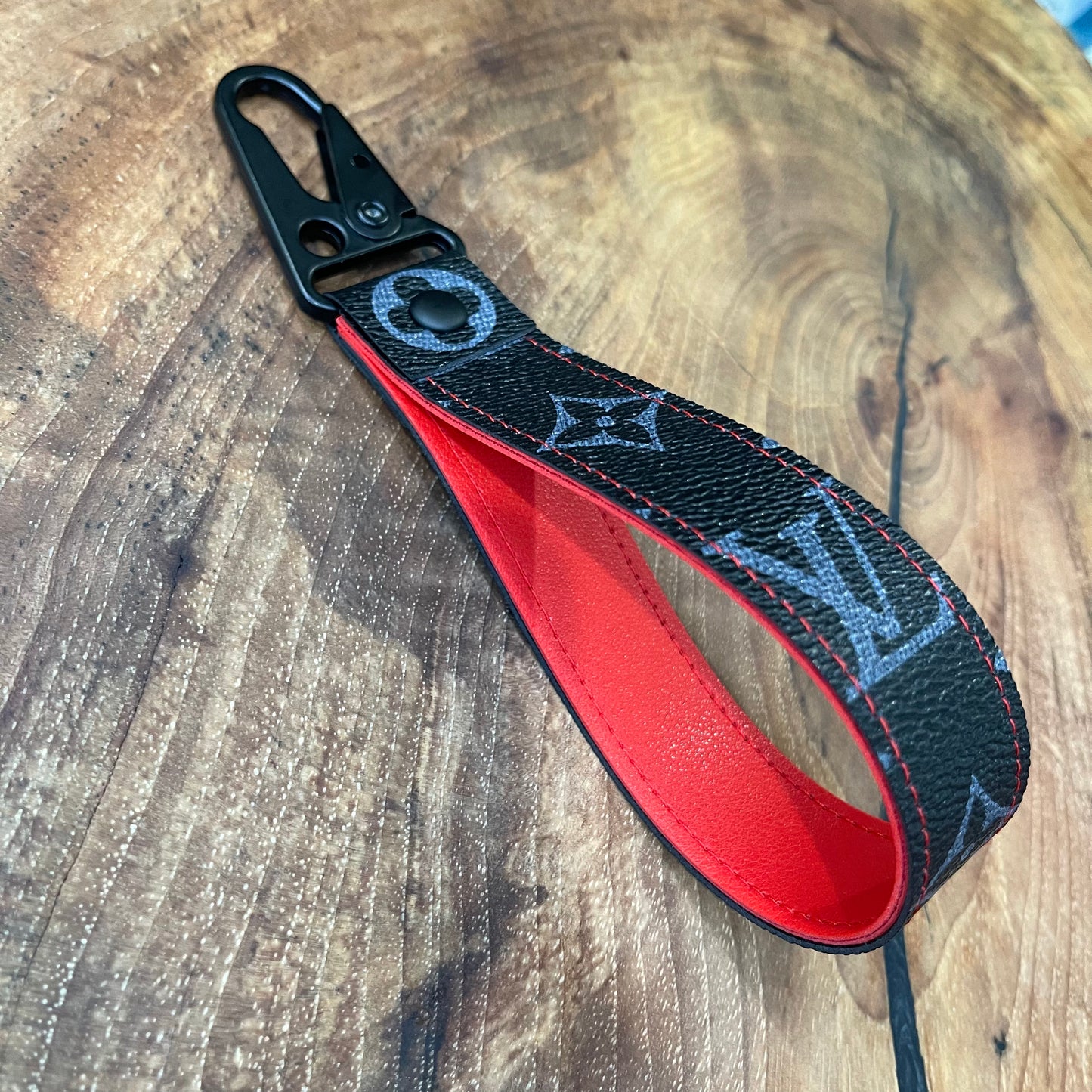 Black x Red Full Strap Keychain