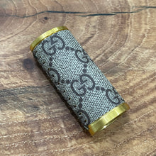 Load image into Gallery viewer, GG Brown on Gold Lighter Case
