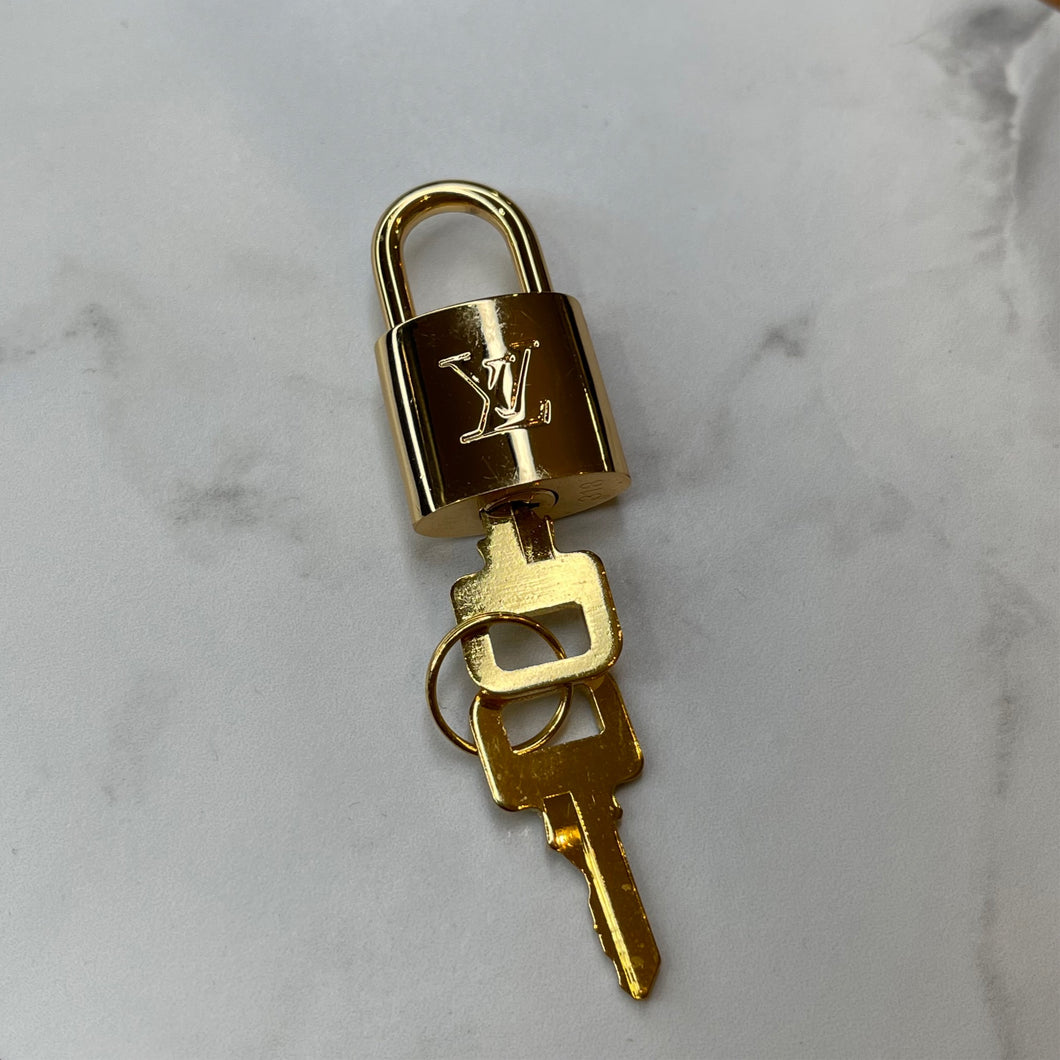 Shiny Gold Lock and Key Set