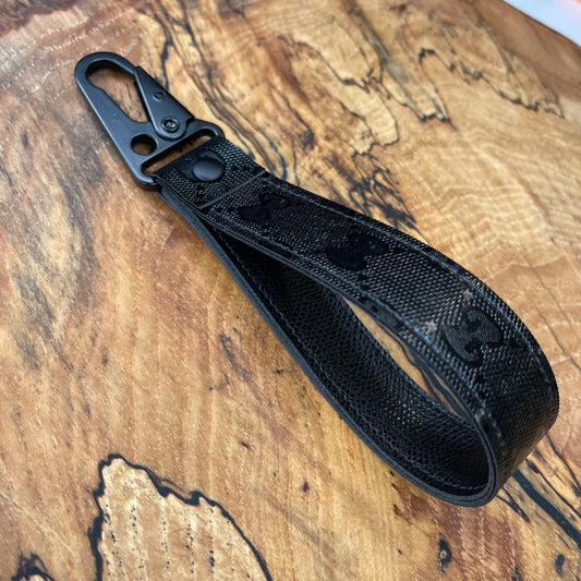 GG Black x Black Full Strap Keychain