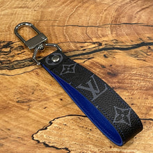 Black on Blue Swivel Keychain