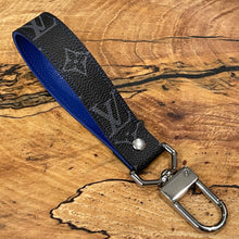 Black on Blue Swivel Keychain