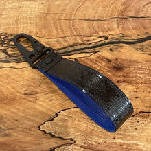 Load image into Gallery viewer, GG Black on Blue Keychain
